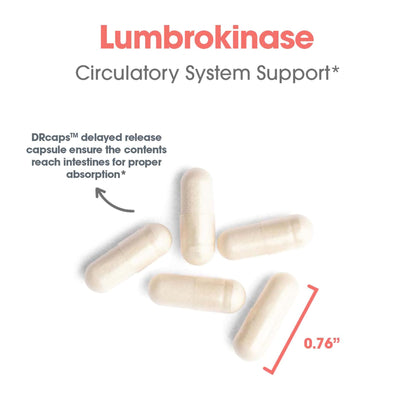 Allergy Research Group Lumbrokinase Supplement - Enzyme for Circulatory System Support, Supports Blood Circulation Already in The Normal Range, Cardiovascular Health - 60 Vegetarian Capsules Nirvana Guru