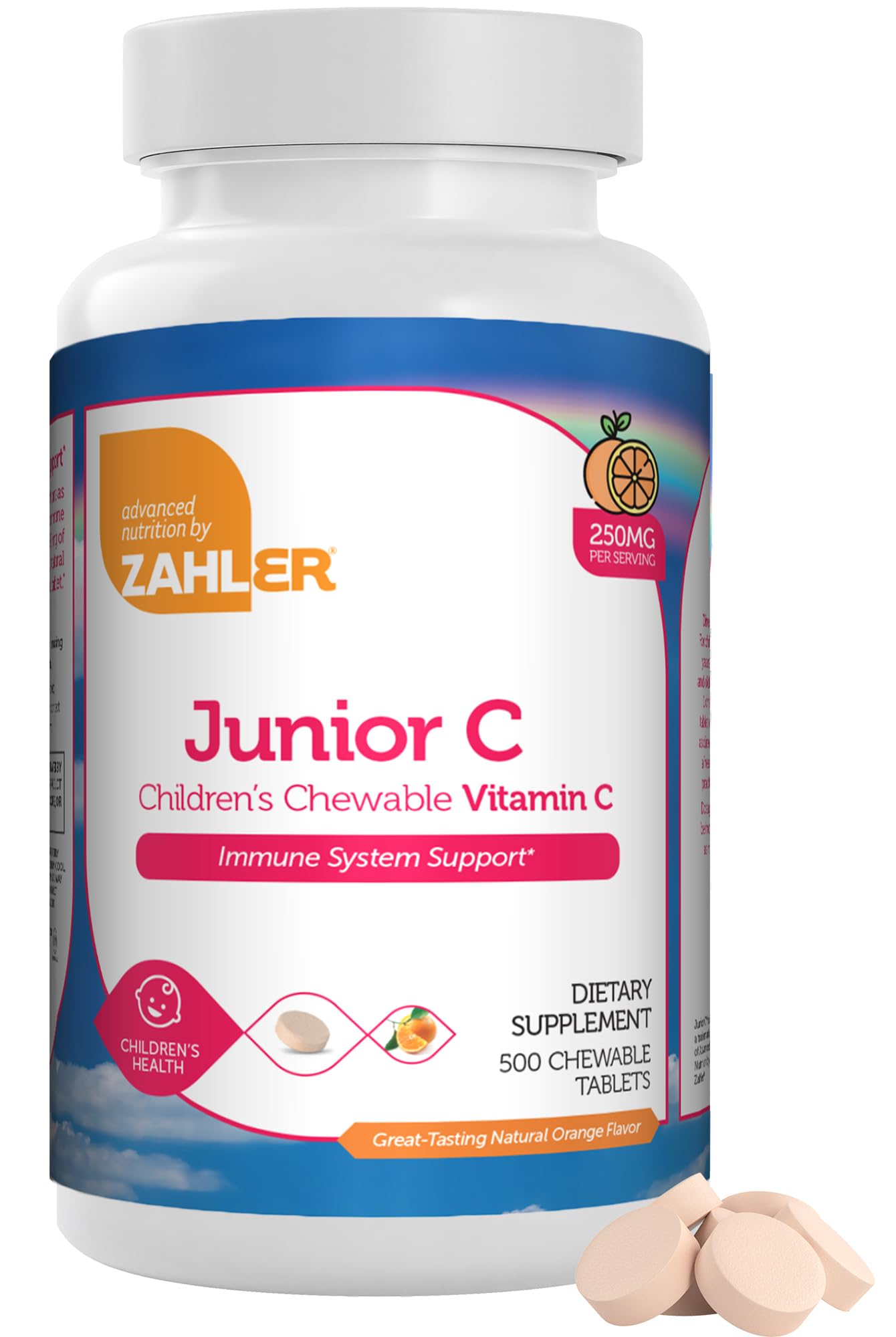 Zahler Junior C Advanced Chewable Vitamin C for Kids - Immune Support Kids Vitamins in Delicious Orange Flavor - Kosher Kids Vitamin C for Immunity - Vitamin C Chewable Antioxidant - (180 Count) - Nirvana Guru