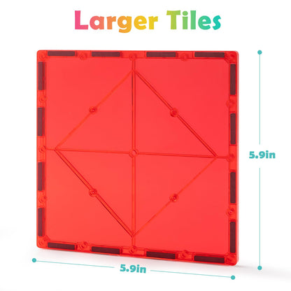 Gemmicc Magnetic Tiles, Deluxe 136 PCS Building Blocks Magnet Toys for Kids,3D Magnet Puzzles Stacking Blocks for Boys Girls,Huge Set with 2 Cars Nirvana Guru