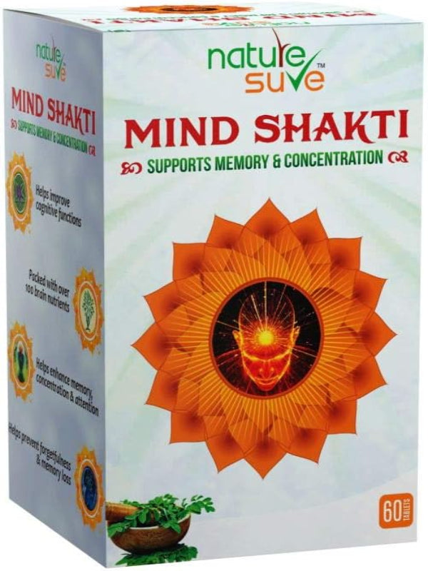 Nature Sure™ Mind Shakti Tablets with Natural Herbs – 1 Pack (60 Tablets) Nirvana Guru