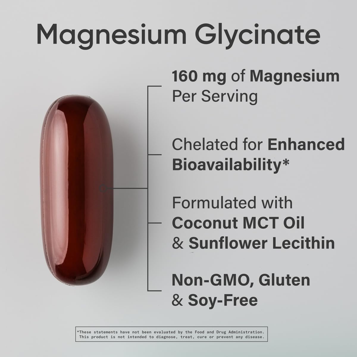 Sports Research® Magnesium Glycinate - Supports Restful Sleep & Enzymatic Processes - 160 mg Chelated Magnesium - Vegan Capsule - 90 Count - Nirvana Guru