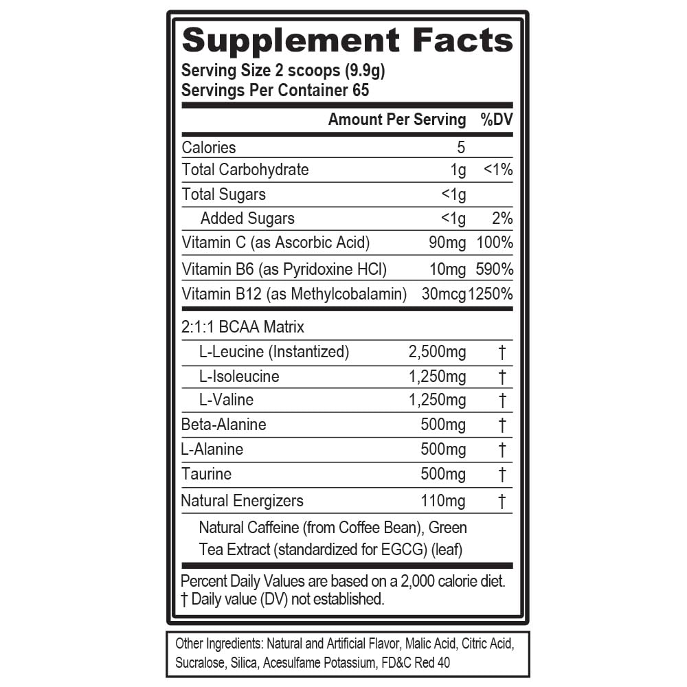 EVL BCAAs Amino Acids Powder - BCAA Energy Pre Workout Powder for Muscle Recovery Lean Growth and Endurance - Rehydrating Post Workout Recovery Drink with Natural Caffeine - Pink Lemonade Nirvana Guru