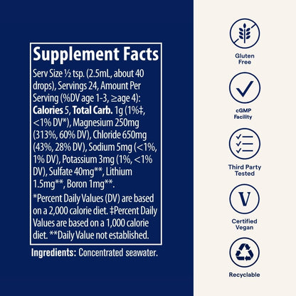 Trace Minerals ConcenTrace Trace Mineral Drops | All-Natural Liquid Minerals | Replenishes Electrolytes & Supports Hydration, Energy, Mood, Muscles, Digestion, & Restful Sleep | 8 fl oz (96 Servings) Nirvana Guru