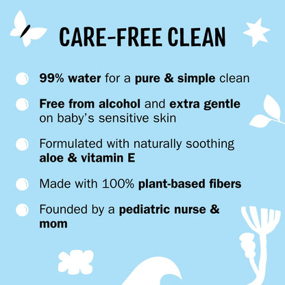 Molly's Suds Sensitive Clean Baby Wipes | 99% Water, Plant-Based, Fragrance Free | 576 Total Wipes (9 Flip-Top Packs) Nirvana Guru