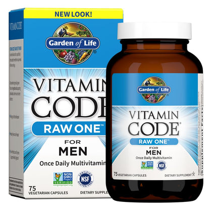 Garden of Life Multivitamin for Men, Vitamin Code Raw One - Once Daily, Vitamins Plus Fruit, Veggies & Probiotics, 75 Count - Nirvana Guru