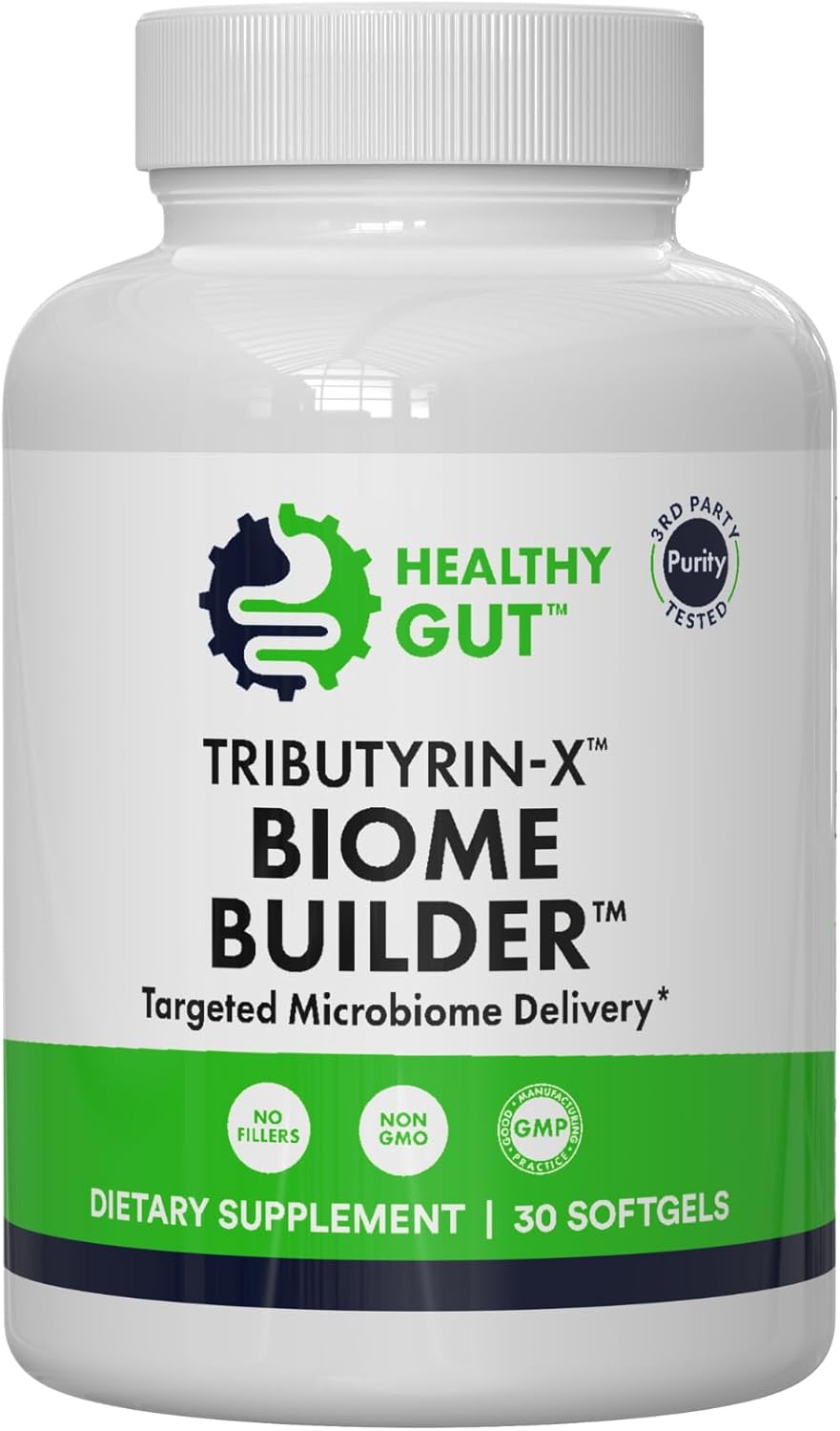 Tributyrin-X | Most Bioavailable Butyrate Postbiotic for Gut Health & Leaky Gut Support | 99% Pure w/Zero Odor | 30 Softgels Nirvana Guru