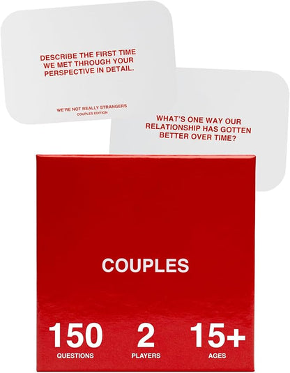 WE'RE NOT REALLY STRANGERS Couples Edition Card Game - 150 Conversation Cards for Couples - 2 Player Game for Memorable Date and Game Nights, Meaningful Games for Adults and Teens, Ages 15+, 2 Players nirvanaguru