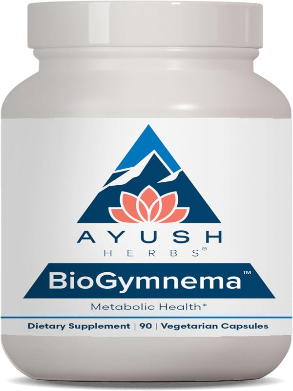 Ayush Herbs BioGymnema - Metabolic Vitamin & Herb Blend, Metabolic Health Supplement for Women & Men with Biotin, Berberine, Bitter Melon & Gymnema, Nutrient Support - 90 Vegetarian Capsules (1 Count) Nirvana Guru