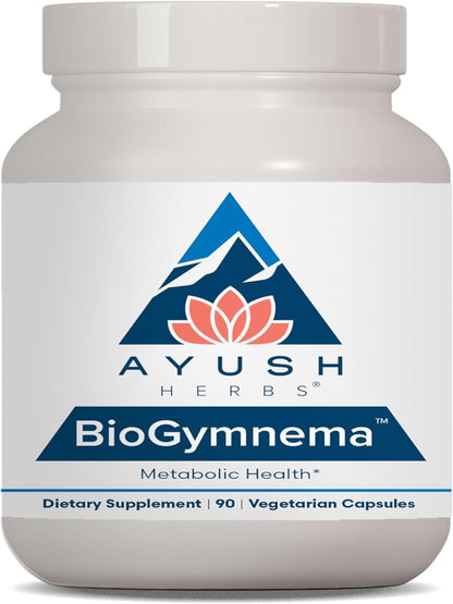 Ayush Herbs BioGymnema - Metabolic Vitamin & Herb Blend, Metabolic Health Supplement for Women & Men with Biotin, Berberine, Bitter Melon & Gymnema, Nutrient Support - 90 Vegetarian Capsules (1 Count) Nirvana Guru
