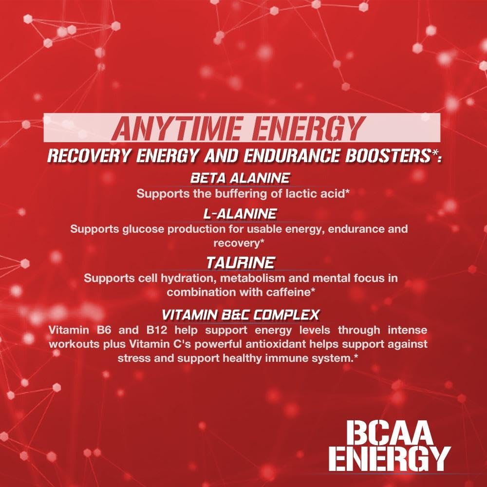 EVL BCAAs Amino Acids Powder - BCAA Energy Pre Workout Powder for Muscle Recovery Lean Growth and Endurance - Rehydrating Post Workout Recovery Drink with Natural Caffeine - Pink Lemonade Nirvana Guru
