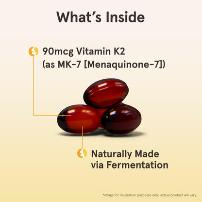 Jarrow Formulas MK-7 90 mcg - Bioactive Form of Vitamin K2 - 120 Servings (Softgels) - For Bone & Cardiovascular Health - Vitamin K2 MK-7 Dietary Supplement - K2 Vitamin Supplement MK-7 - Gluten Free - Nirvana Guru
