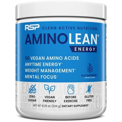 RSP NUTRITION AminoLean Pre Workout Powder, Amino Energy & Weight Management with Vegan BCAA Amino Acids, Natural Caffeine, Preworkout Boost for Men & Women, 30 Serv, Pink Lemonade… Nirvana Guru