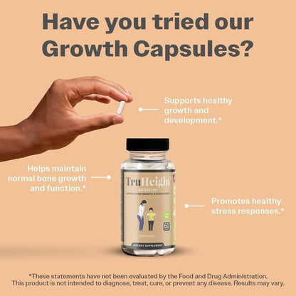 TruHeight Growth Capsules - Natural Growth & Development Supplement for Kids & Teens - Endorsed by Pediatricians - Vitamin D, K, Calcium & Ashwaganda - Bone Strength Capsules - Kids Vitamins - Ages 5+ Nirvana Guru