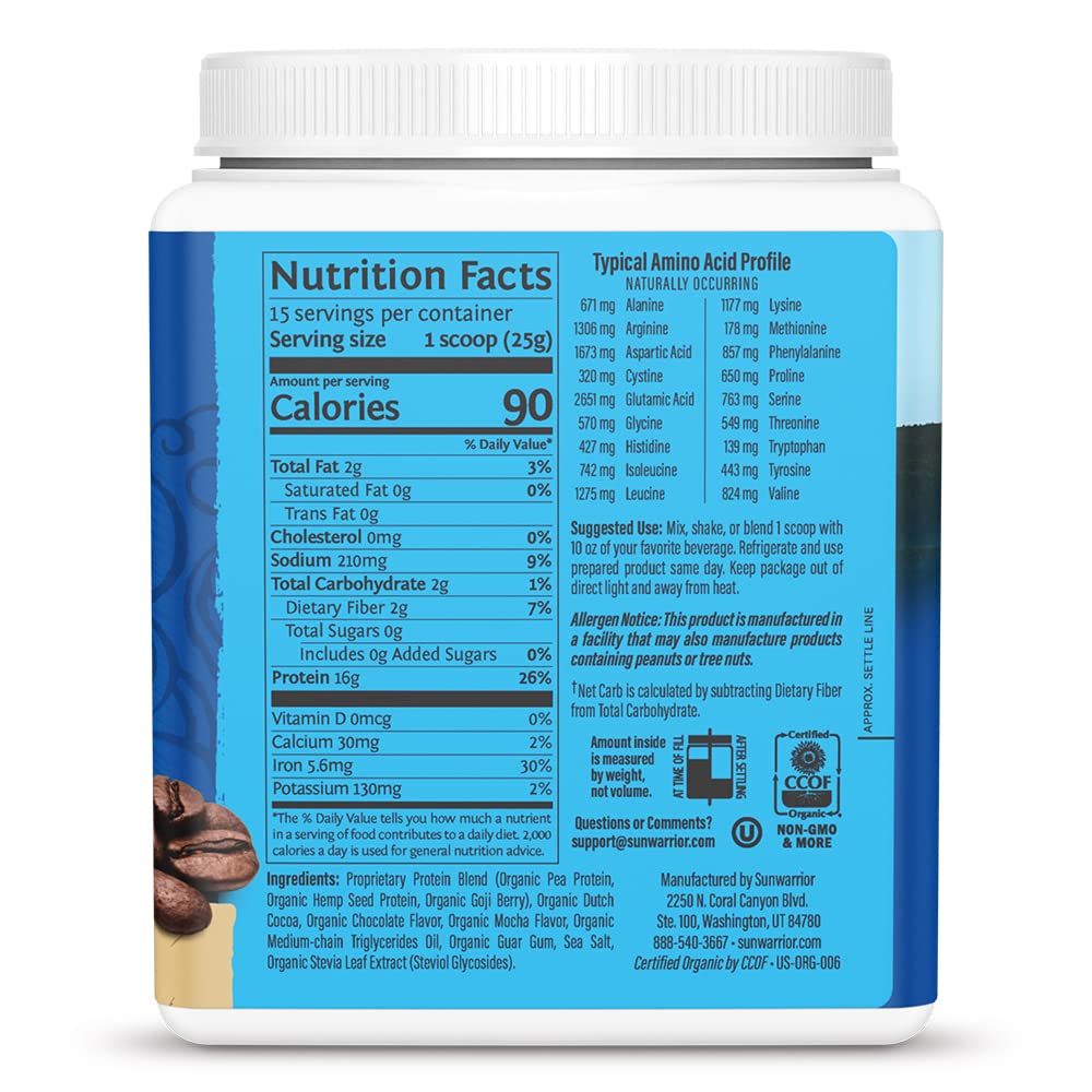 Organic Plant Based Protein Powder | Vegan Organic Protein Powder Vanilla Flavored with BCAA Amino Acids & Hemp Seed Pea Blend | Non-GMO Soy Dairy Filler & Gluten Free (Vanilla, 32 Servings) - Nirvana Guru