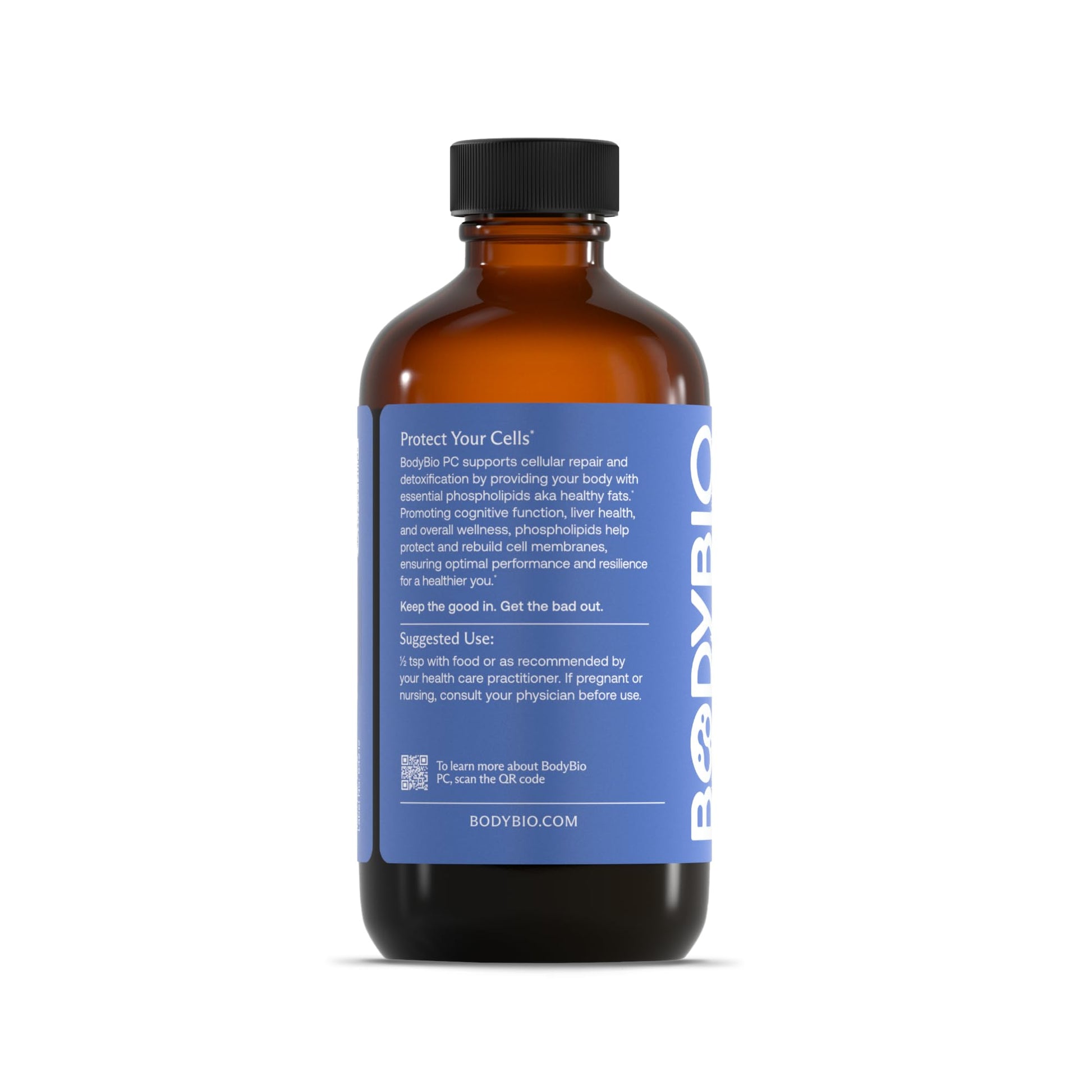 BodyBio PC - Phosphatidylcholine for Brain Health, Mental Clarity, Cognitive Function, Cellular Repair & Healthy Aging, Phospholipid Complex Supplement for Gentle Daily Detox Nirvana Guru