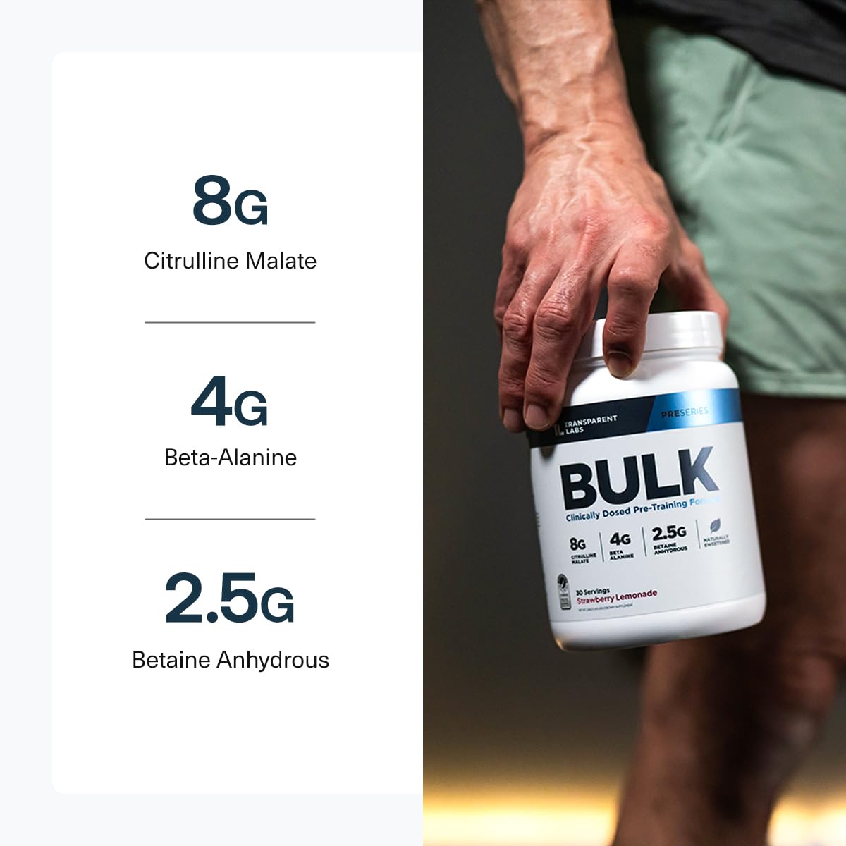 Transparent Labs Bulk Pre Workout Powder - Naturally Sweetened Advanced Pre-Workout Formula for Muscle Building and Strength - 30 Servings, Peach Mango Nirvana Guru