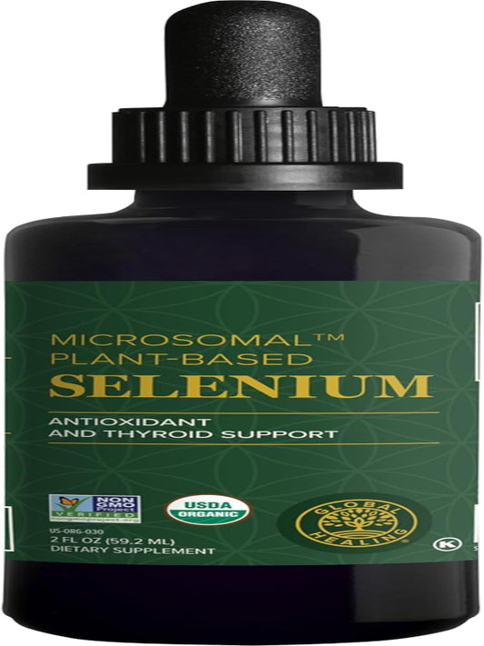 Global Healing Center - Selenium 200mcg, Selenium Supplement Drops with Organic Ingredients, Antioxidants for Thyroid and Immune Support, Non-GMO & Gluten-Free, for Men & Women - 2 Fl Oz Nirvana Guru
