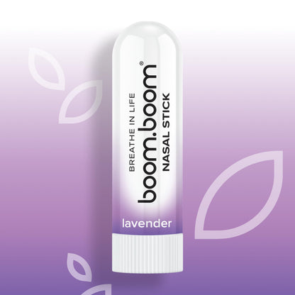 BoomBoom Nasal Stick | Vapor Flow Technology | Cool Refreshing Sensation | Natural Mood Boost | Simple Ingredients | Essential Oils + Menthol Inhaler (Mint, Wintermint, Tropical, Lavender) Nirvana Guru