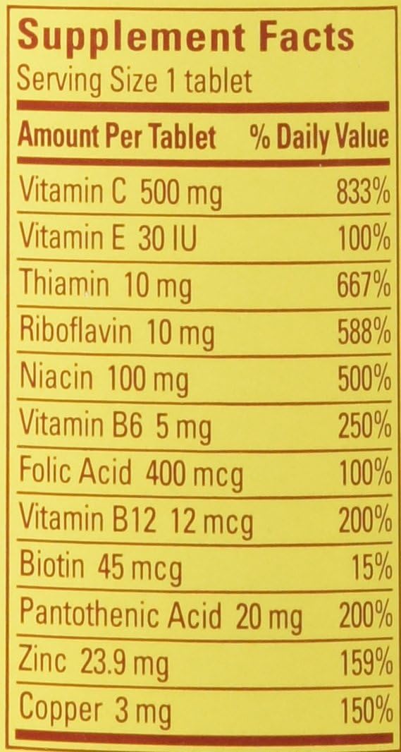 Nature Made Stress B Complex with Vitamin C and Zinc, Dietary Supplement for Immune Support, 75 Tablets, 75 Day Supply - Nirvana Guru