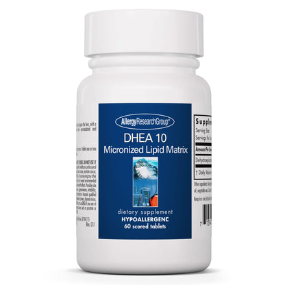 Allergy Research Group DHEA 25mg Supplement - Hormone Support for Men & Women, Micronized Lipid Matrix, Hypoallergenic, Soy-Free, Scored Tablets - 60 Count Nirvana Guru