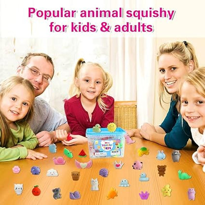 80Pcs Party Favors for Kids 4-8, Kawaii Squishies Mochi Squishy Toy Bulk Fidget Sensory Toys Birthday Gifts for Boys Girls Goodie Bag Christmas Stocking Stuffers Treasure Box Classroom Prizes nirvanaguru