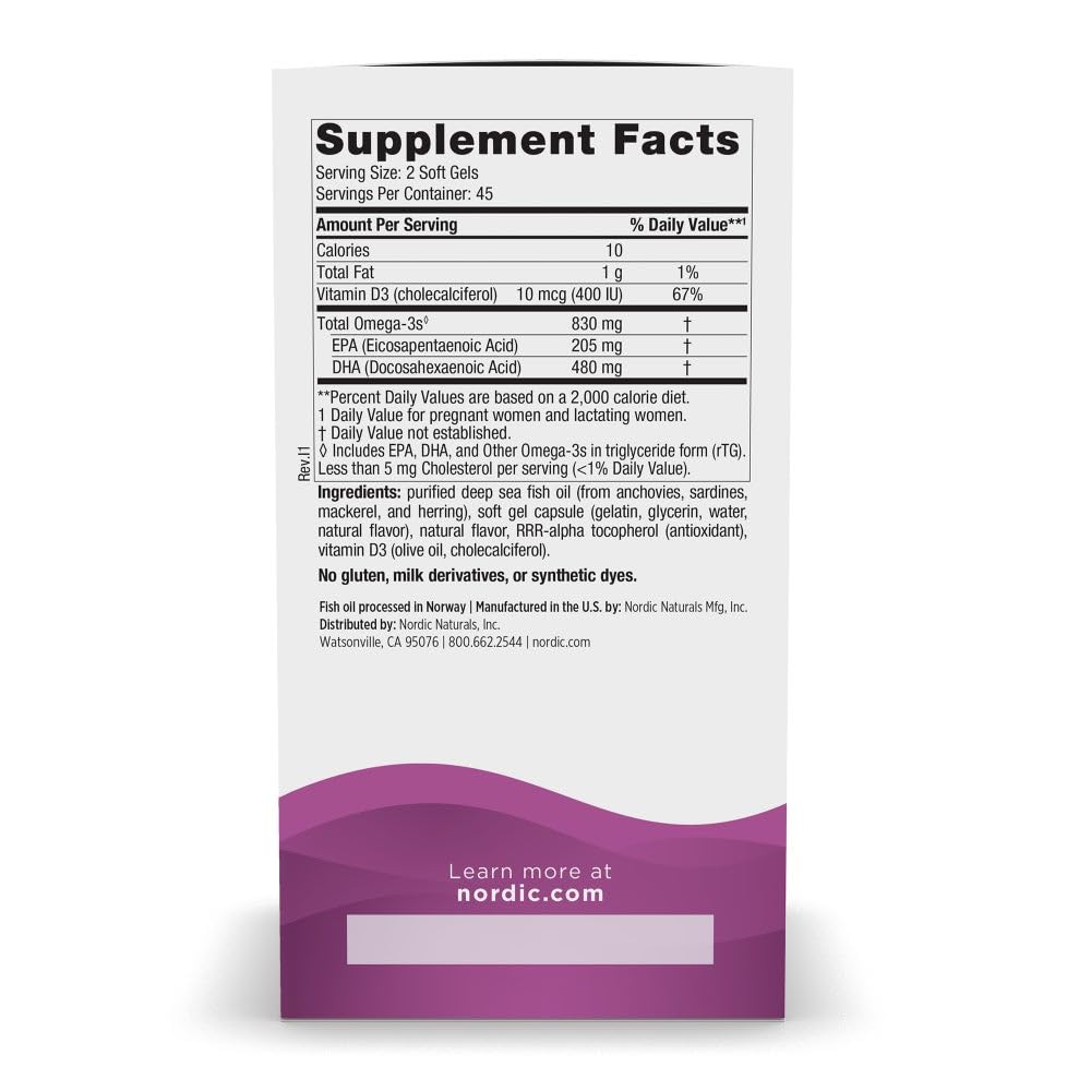 Nordic Naturals Prenatal DHA, Strawberry - 120 Soft Gels - 830 mg Omega-3 + 400 IU Vitamin D3 - Supports Brain Development in Babies During Pregnancy & Lactation - Non-GMO - 60 Servings - Nirvana Guru