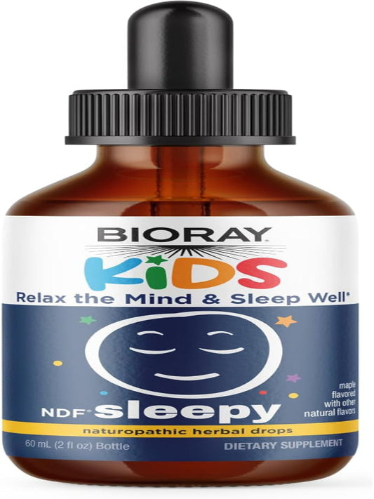 BIORAY Kids NDF Sleepy, Maple - 2 fl oz - Relax The Mind & Rest Through The Night - Non-GMO, Vegan, Gluten Free - 1-2 Month Supply Nirvana Guru