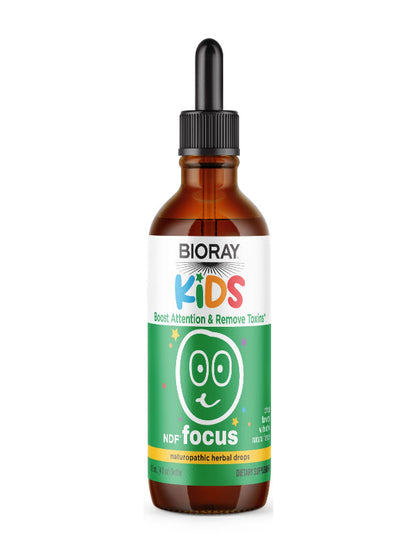 BIORAY Kids NDF Focus, Citrus - 2 fl oz - Supports Cognitive Function, Enhances Clarity & Promotes Steady Energy Levels - Non-GMO, Vegetarian, Gluten Free - 1-2 Month Supply Nirvana Guru