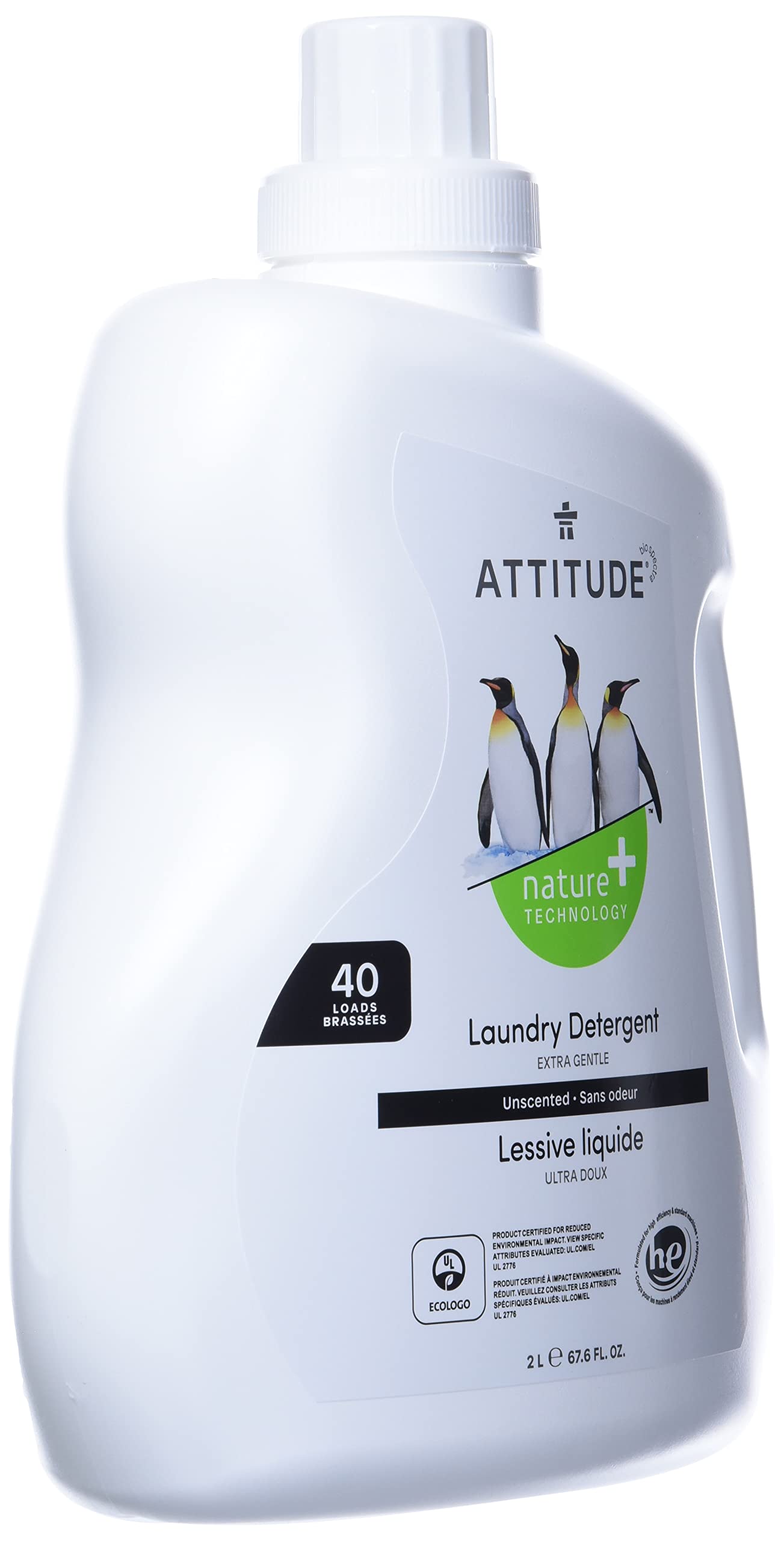 ATTITUDE Liquid Laundry Detergent, EWG Verified, HE Compatible, Plant-Based & Vegan, Natural Laundry Soap, Mountain Fresh Scent, 40 Loads, 67.6 Fl Oz Nirvana Guru