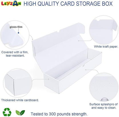 Trading-Card Storage Box, 8-Pack • 1000 Count Corrugated Cardboard Storage Box with dividers & labels for TCG/Magic/Mtg storage and Collection, 14.4 INCH Horizontal nirvanaguru