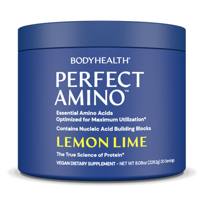 BodyHealth PerfectAmino Powder - BCAA and EAA Powder for Pre and Post Workout - Amino Acid Energy Drink for Men and Women to Support Lean Muscle and Recovery - Strawberry - 30 Servings Nirvana Guru
