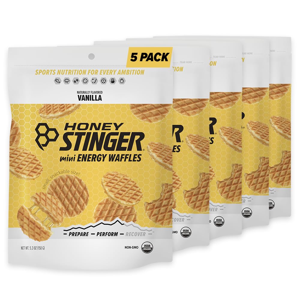 Honey Stinger Organic Honey Waffle Energy Stroopwafel for Exercise, Endurance and Performance Sports Nutrition for Home & Gym, Pre and Post Workout Box of 16 Waffles, 16.96 Ounce (Pack of 16)