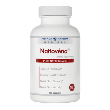 Arthur Andrew Medical, Nattovena, Pure Nattokinase Supplement, Double Strength 4,000 FUs per Capsule, 180 Nirvana Guru