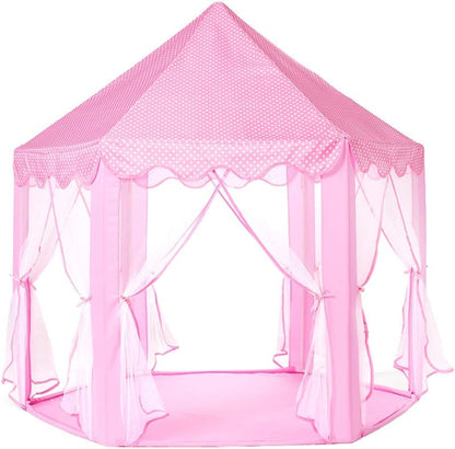 Monobeach Princess Tent Girls Large Playhouse Kids Castle Play Tent with Star Lights Toy for Children Indoor and Outdoor Games, 55'' x 53'' (DxH) Nirvana Guru