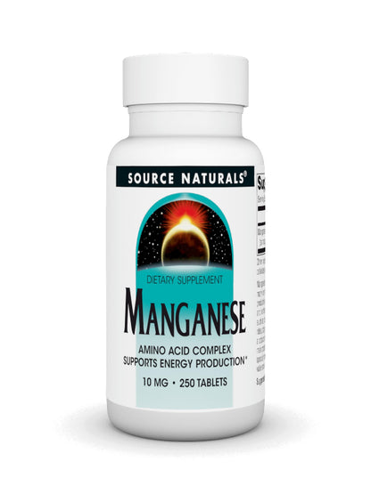 Source Naturals Manganese, Amino Acid Chelate - Supports Energy Production - 250 Tablets Nirvana Guru