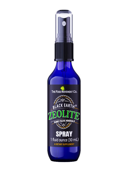 Black Earth Zeolite with Humic Fulvic Acids, Trace Minerals, for Adults and Kids Supports Gut Health, Immune Support, Digestion and Elimination and More 1oz Liquid Pump Spray Supplement Nirvana Guru