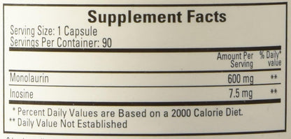 Ecological Formulas Monolaurin 600mg 90 Capsules - Nirvana Guru