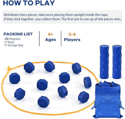 Magnet Game with String, Magnetic Chess Game for Family & Party & Travel & Camping - Puzzle Strategy Games, 2 Player Games for Kids & Adults nirvanaguru