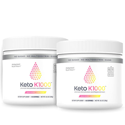 Hi-Lyte Keto K1000 Electrolyte Powder | Raspberry Lemon | Hydration Supplement Drink Mix | Boost Energy & Beat Leg Cramps | No Sugar, No Maltodextrin | 50 Servings