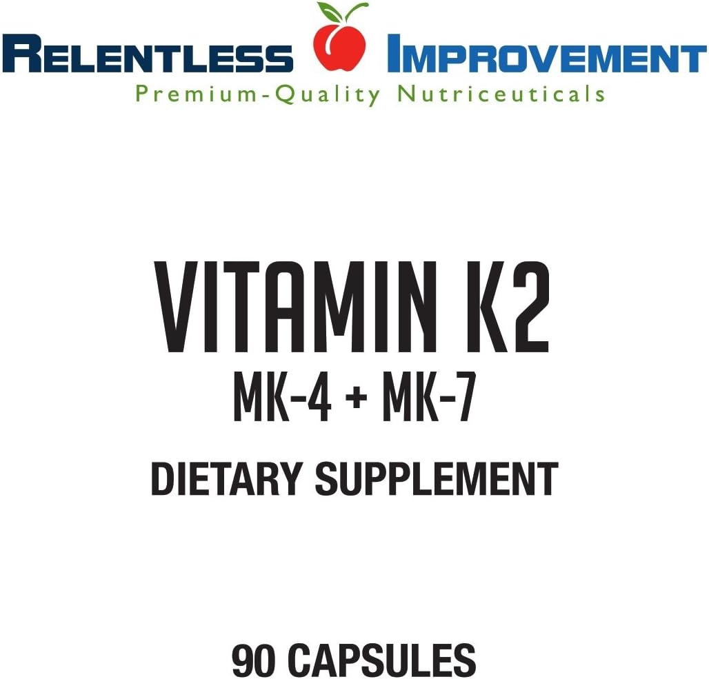 Vitamin K2 MK4 Plus MK7 Vegan Naturally-Derived Vege-Caps 90 Count Nirvana Guru