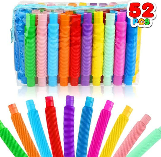 52 Pack Pop Tubes, Sensory Toys Party Favors For Kids 8-12 4-8 Fidget Toys For Anxiety Goodie Bag Stuffers Treasure Box Classroom Prizes Gifts for 3 4 5 6 7 8 9 Year Old Boys Girls Toddlers- 10 Colors nirvanaguru