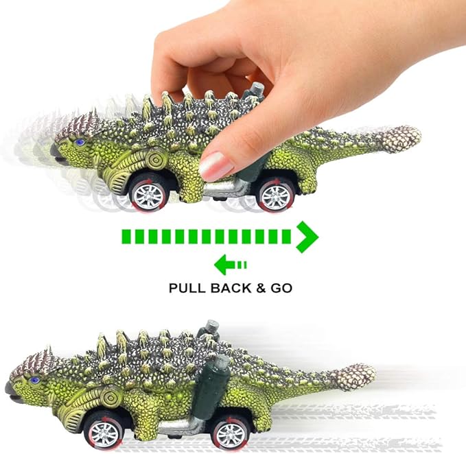 DINOBROS Dinosaur Toy Pull Back Cars,6 Pack Dino Toys for 3 Year Old Boys Girls and Toddlers,Boy Toys Age 3,4,5 and Up,Pull Back Toy Cars,Dinosaur Games with T-Rex nirvanaguru
