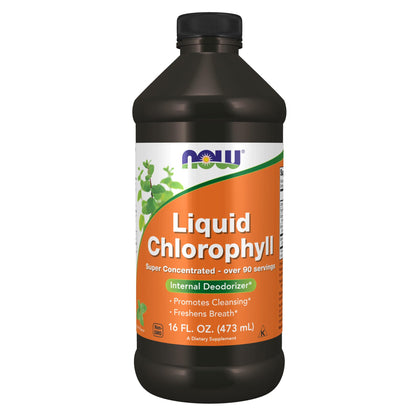 NOW Foods Supplements, Liquid Chlorophyll, Super Concentrated, Internal Deodorizer*,Boost Energy, Mint Flavor, 16-Ounce - Nirvana Guru