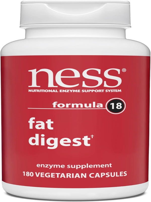 Ness Enzymes- Fat Digest #18 180 caps - Nirvana Guru