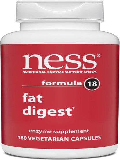 Ness Enzymes- Fat Digest #18 180 caps - Nirvana Guru