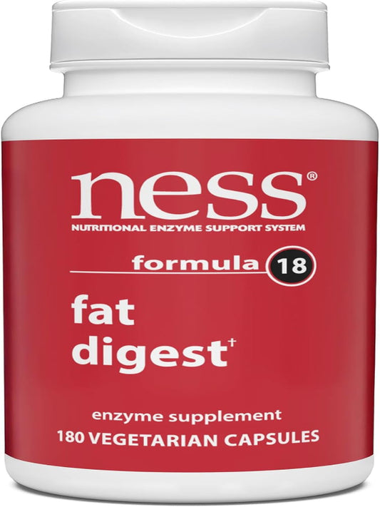 Ness Enzymes- Fat Digest #18 180 caps - Nirvana Guru