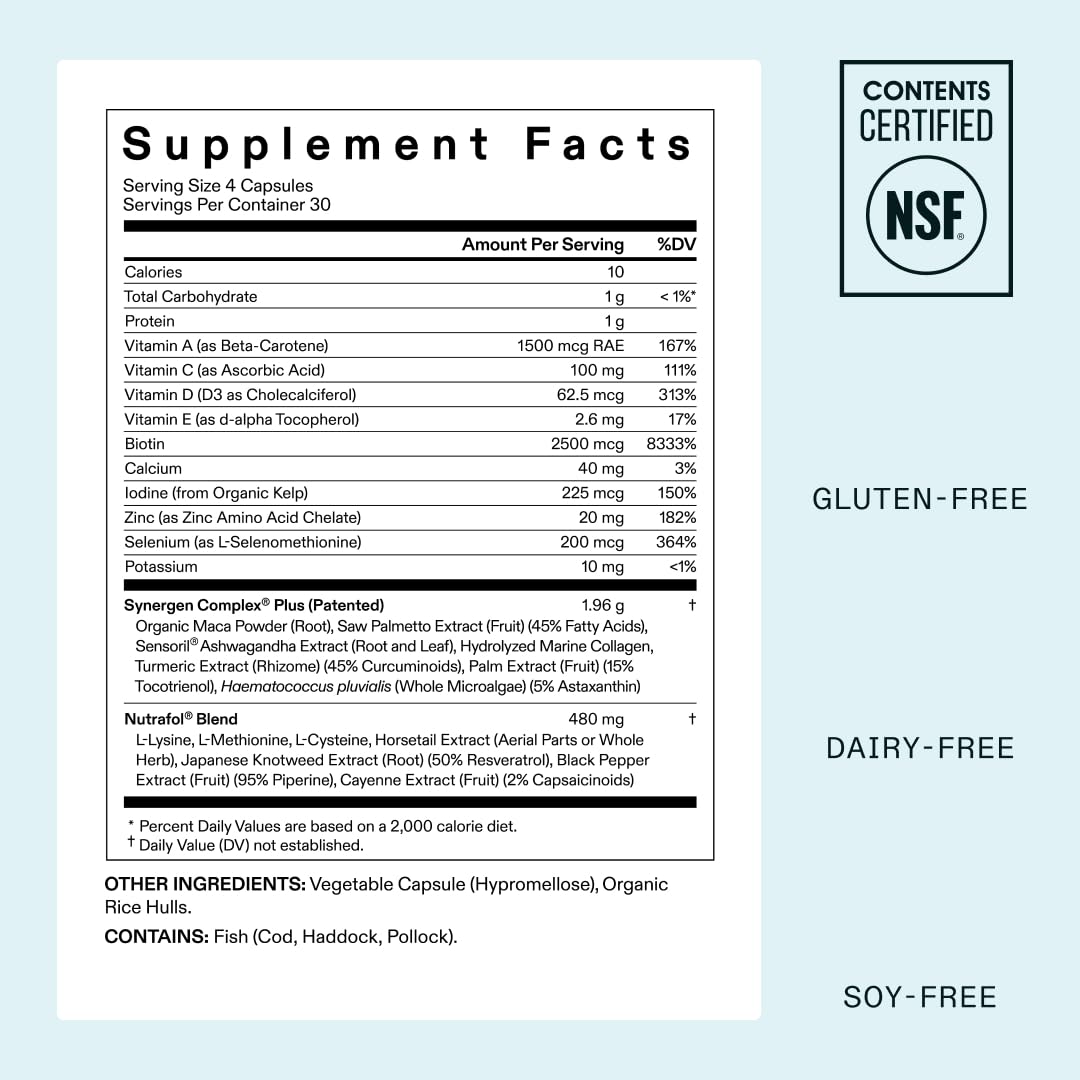 Nutrafol Women's Balance Hair Growth Supplements, Ages 45 and Up, Clinically Proven for Visibly Thicker Hair and Scalp Coverage, Dermatologist Recommended - 1 Month Supply Nirvana Guru