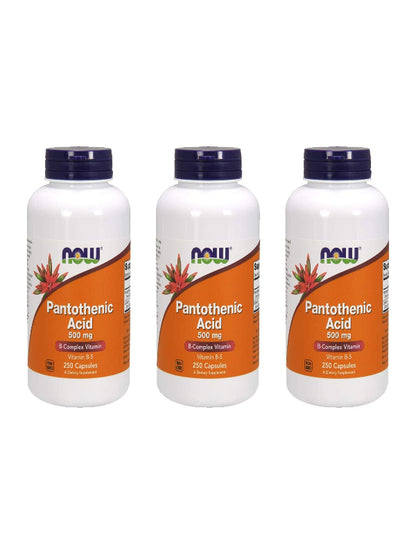 NOW Foods Supplements, Pantothenic Acid (Vitamin B-5) 500 mg, B-Complex Vitamin, 100 Capsules - Nirvana Guru