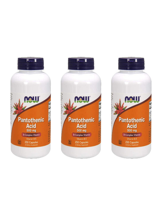 NOW Foods Supplements, Pantothenic Acid (Vitamin B-5) 500 mg, B-Complex Vitamin, 100 Capsules - Nirvana Guru