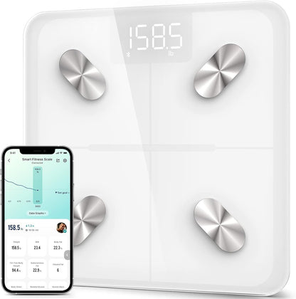 Etekcity Smart Scale for Body Weight FSA HSA Store Eligible, Bathroom Digital Weighing Scale with BMI, Body Fat, Muscle Mass, Accurate Bluetooth Home User Health Equipment Sync Apps Nirvana Guru